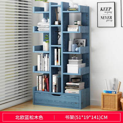 书架置物架落地客厅北欧省空间简易储物架经济型书柜简约现代架子