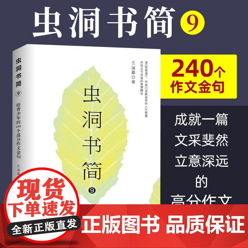 虫洞书简9:给青少年的240个高分作文金句 写作阅读同步提升初中生123年级作文提升高中课外阅读中考高考作文素材大语文课