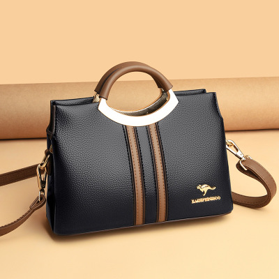 包包女包新款2026斜挎单肩包时尚撞色女士包包妈妈包欧美