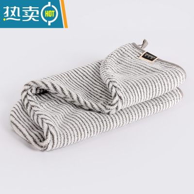 敬平无印艮品干发帽女吸水速干浴帽包头巾可爱韩国加 竖条灰色