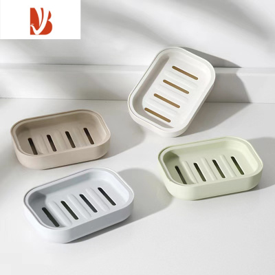 三维工匠沥水肥皂盒家用厕所北欧创意带盖大号皂架塑料简约欧式双层香皂盒 双层沥水皂盒[随机颜色2个]