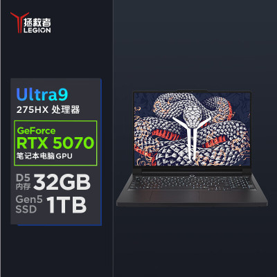 联想(Lenovo)拯救者Y9000P 2025 AI元启电竞游戏本笔记本电脑 定制(Ultra9-275HX 32G 2T RTX5070 2.5K240Hz)黑色