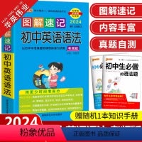 图解速记-初中英语语法 初中通用 [正版]2024新版图解速记初中英语语法大全 考频版初中英语语法全解pass绿卡图书初