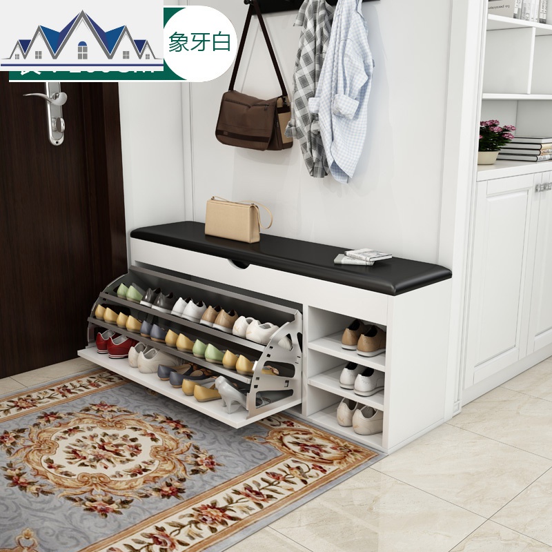 换鞋凳鞋柜试鞋凳式进可坐换鞋柜收纳凳储物凳子家用口穿鞋凳 三维工匠