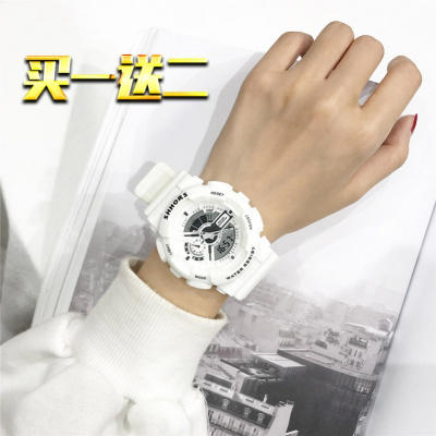 抖音网红概念黑科技手表男学生韩版简约潮流休闲个性女创意。同款