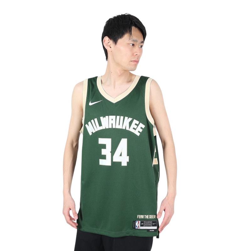 Nike男士NBA密尔沃基雄鹿队速干透气篮球训练运动背心
