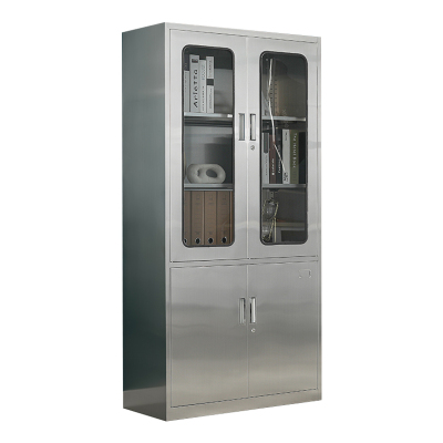 豪利特不锈钢文件柜档案柜资料柜储物柜器械柜仪器柜304全不锈钢大器械柜