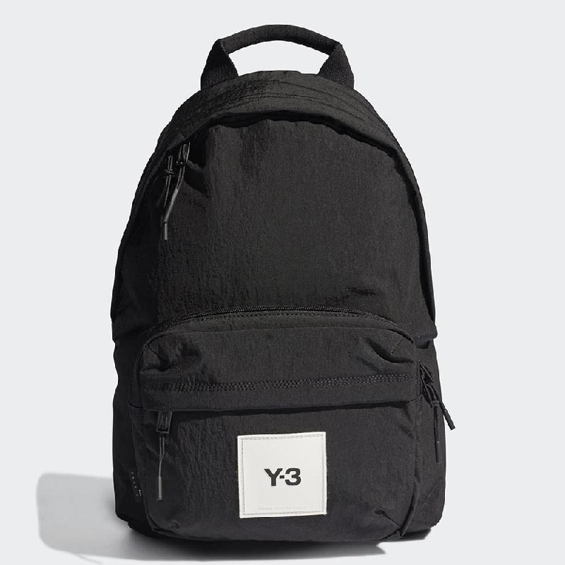 y-3 山本耀司双肩包男女同款黑色涤纶logo缀饰背包双肩包ha6515