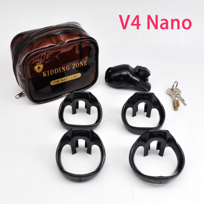 吉祥小炮囚鸟防脱逃男士贞操带情趣锁cb锁永久长期穿戴鸟笼HTV4贞操锁微小款-黑色送定制收纳包黑色Nano