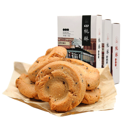集香草桃酥饼干190g/盒上海特产礼盒老式独小包装传统糕点心怀旧小吃