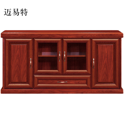 迈易特胡桃色餐边柜简约茶水柜四门1600*400*800