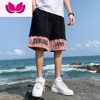 七斓短裤男士夏季薄款潮牌休闲运动五分外穿沙滩男裤潮流宽松工装裤子