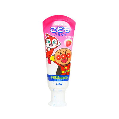 9.9元包邮包税  LION 狮王 面包超人 酵素儿童护理牙膏草莓味 40g
