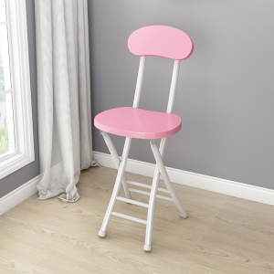 鑫环境 折叠椅子家用餐椅简易椅休闲靠背椅宿舍凳子阳台靠椅便携成人圆凳