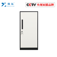 臻远钢制带锁铁皮柜资料柜储物柜 单门黑白色