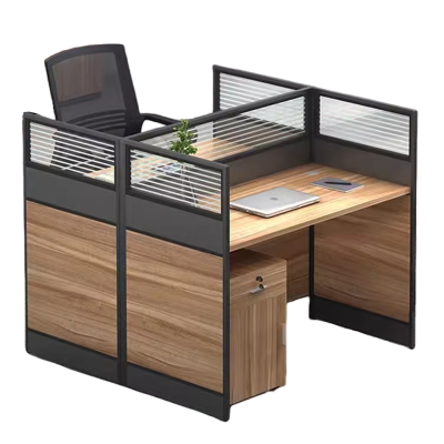 迅迈 对坐2人位含柜1200*1200*1100mm员工位 简约现代工位屏风职员办公桌