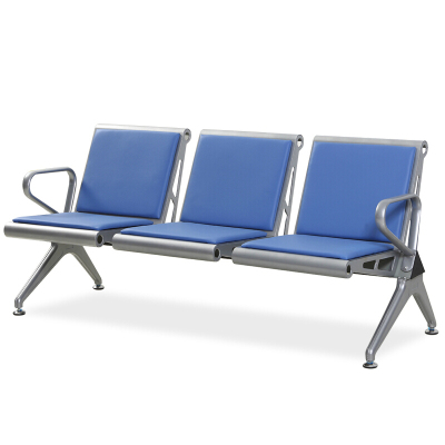 全简机场椅候车椅连排坐椅医院候诊椅输液椅深蓝色