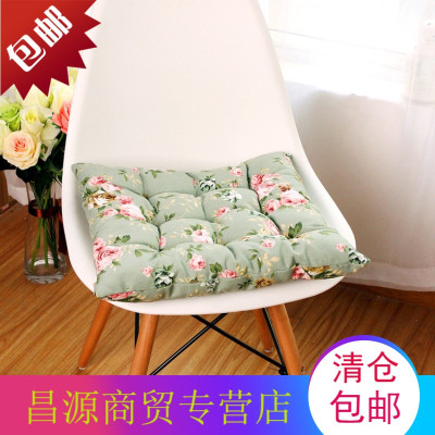 清新田园玫瑰花加厚坐垫垫子冬季办公室学生椅垫餐桌椅子布艺垫子