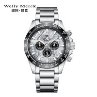 welly merck威利默克手表男新款自动机械表品牌正品防水时尚男表多功能运动镂空腕表WM115M