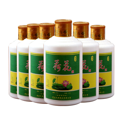 贵州白酒酱香型53度荷花坤沙小酒125ml单瓶装