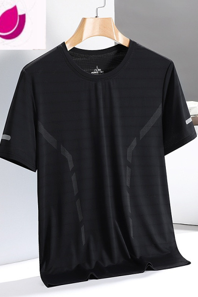 七斓薄款冰丝短袖t恤男2023新款夏季潮流半袖体恤ins冰感速干夏装衣服