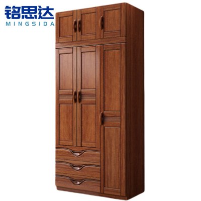 铭思达实木衣柜三门+顶柜套