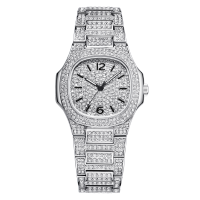 梭伦(SOLLEN)手表女士七夕情人节礼物送礼全镶钻满天星时尚简约气质石英女表SL437