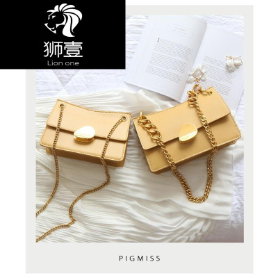 狮壹（Lionone）链条包包女2019新款时尚单肩腋下包百搭真皮女包斜挎小包