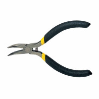 史丹利(STANLEY)黑柄迷你弯嘴钳高碳钢小钳子5寸 84-126-23
