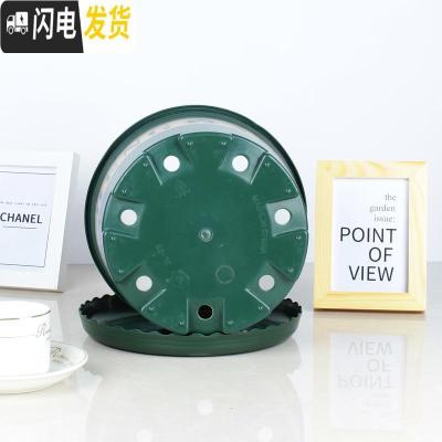 三维工匠塑料矮胖新加仑花盆绿萝月季多肉大口径加厚小加仑盆 高款(砖红)5加仑[10个装]10送2 含托盘花盆容器