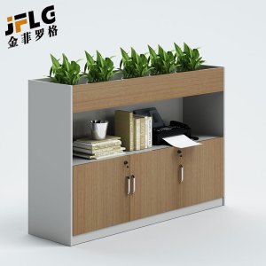 金菲罗格办公资料柜简约现代书柜板式木制组合矮柜档案柜 三门柜