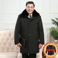 JPDUN吉普盾中老年人羽绒服男新款中长款活里活面拆卸爸爸装40-50-6070岁外套