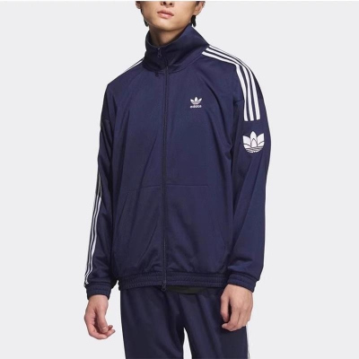 ADIDAS阿迪达斯三叶草外套运动休闲舒适立领男女夹克JL8398 D
