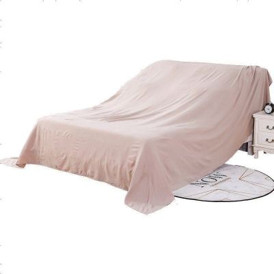 布莱梦家具防尘布床罩防尘罩餐桌茶几防尘布沙发遮盖遮灰布电视防尘盖布咖色(4*2.7米)1.8-2.2米床