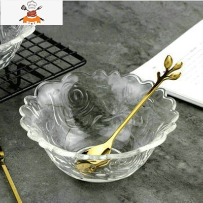 敬平金边燕窝碗甜品碗日式玻璃银耳碗美容院透明小碗家用水晶碗糖水碗