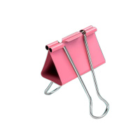 得力(deli)48只25mm彩色长尾夹票夹 4#中 号 金属燕尾夹票据文件夹办公 48只/筒 8554ES