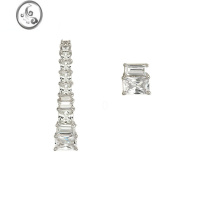 JiMi简约小巧个性冷淡风银色耳钉高级感气质轻奢耳环新款耳饰女