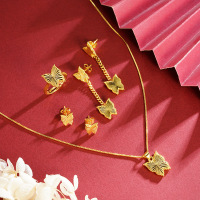 越南沙金蝴蝶耳钉夏季百搭简约高级感耳饰品久不掉色铜镀金饰品送女朋友老婆情人节七夕生日礼物