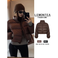 年新款咖色棉衣女冬短款韩版宽松小个子棉服高级感面包服外套