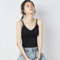 [99元5件]唐狮u型美背内衣女夏吊带背心式打底带胸垫抹胸内搭网红上衣