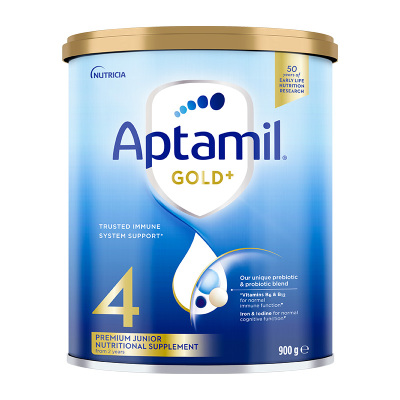 有效期到27年3月-Aptamil 澳洲爱他美 金装版 4段 婴幼儿配方奶粉(2岁以上) 900g