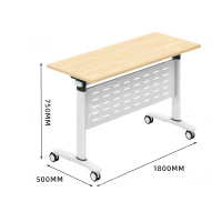 臻远 ZY4072508 折叠培训桌带轮长条桌会议桌可移动办公桌培训学习桌E款1.8米