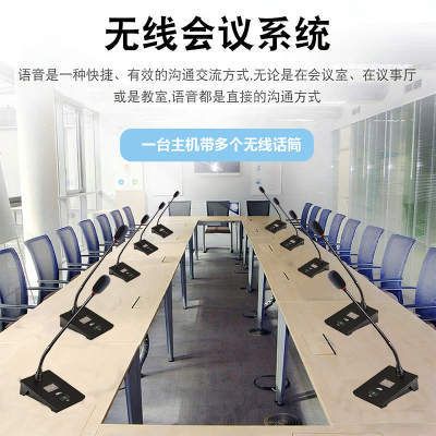 QNOA 启诺QN-SWC36 无线会议鹅颈话筒 双充电模式会议麦克风 黑 台