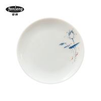 晏邦 密胺餐具 月光盘荷韵 7寸 直径173*17mm 1个