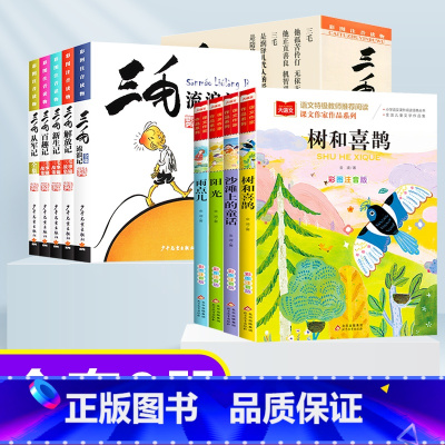 金波四季美文+三毛流浪记全集 [正版]金波四季童话美文注音版全套4册 雨点儿 阳光 树和喜鹊 沙滩上的童话 一年级阅读课