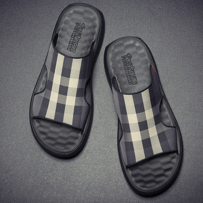 男士凉鞋2026夏季新款外穿拖鞋男潮流韩版拖鞋软皮软底男式皮凉鞋