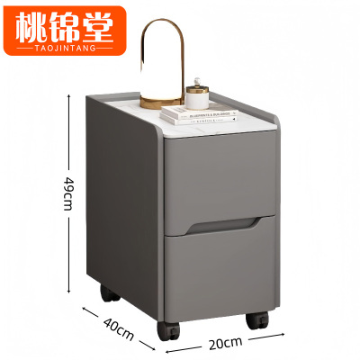 桃锦堂双抽床头柜