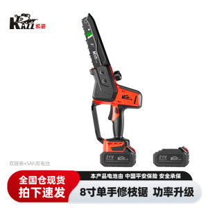 凯姿(KAZZ) KZ30 家用小型伐木锯户 8寸电锯 5.2Ah双电池 双链条 单位:台