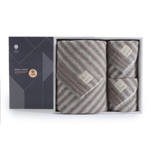 洁丽雅新疆棉抗菌浴巾套装礼盒纯棉柔软吸水大号毛浴巾 毛巾*2+浴巾*1 深棕 #W0846+W0640