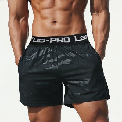 夏季速干健身跑步运动短裤男训练三分裤马拉松宽松迷彩沙滩篮球裤威珺